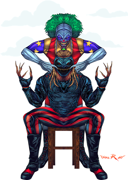 Bring in the Clowns wrestling art Kids T-Shirt by Triple R Art