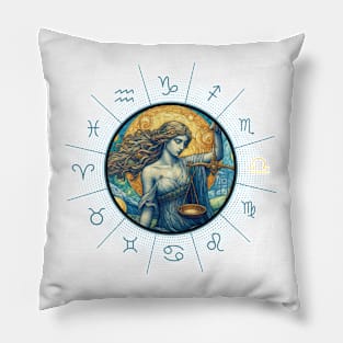 ZODIAC Libra - Astrological LIBRA - LIBRA - ZODIAC sign - Van Gogh style - 6 Pillow