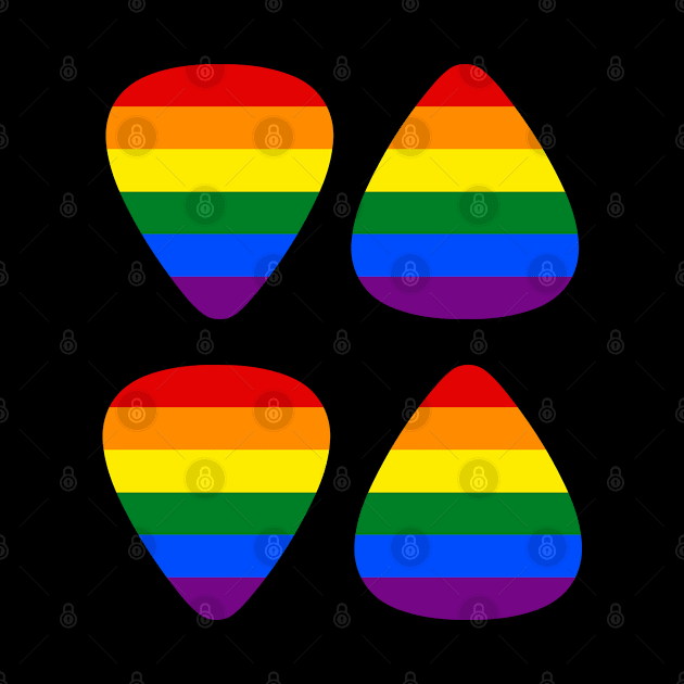 Pride Flag Guitar Picks by Scar