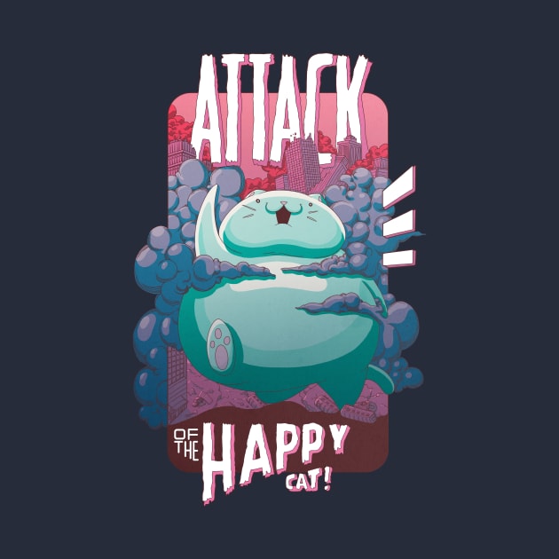 Attack of the Happy Cat by kidsuperpunch