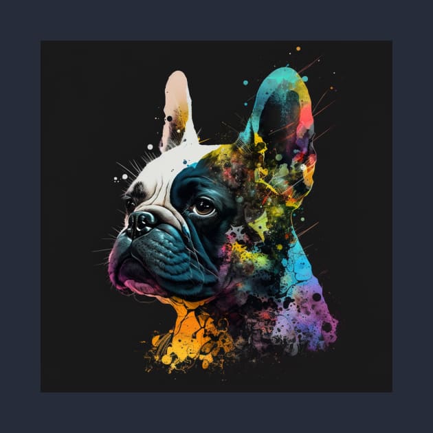 Colorful French Bulldog by Star Scrunch