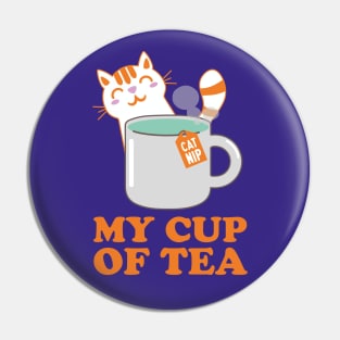 Funny Japanese Cat Tea | Catnip Cup | Kitten Pin