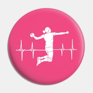 Handball Women Heartbeat gift girls Pin