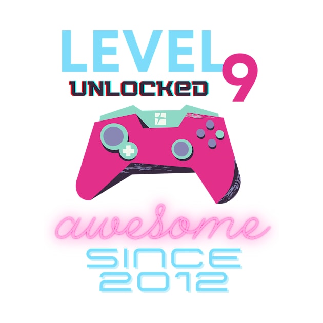 Level 9 Unlocked Awesome 2012 Video Gamer by Fabled Rags 