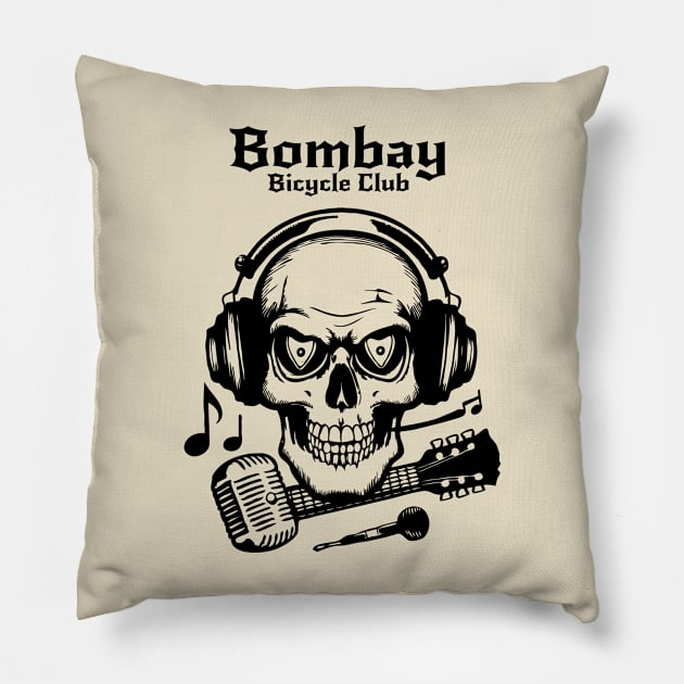 bombay bicycle club Pillow by mid century icons