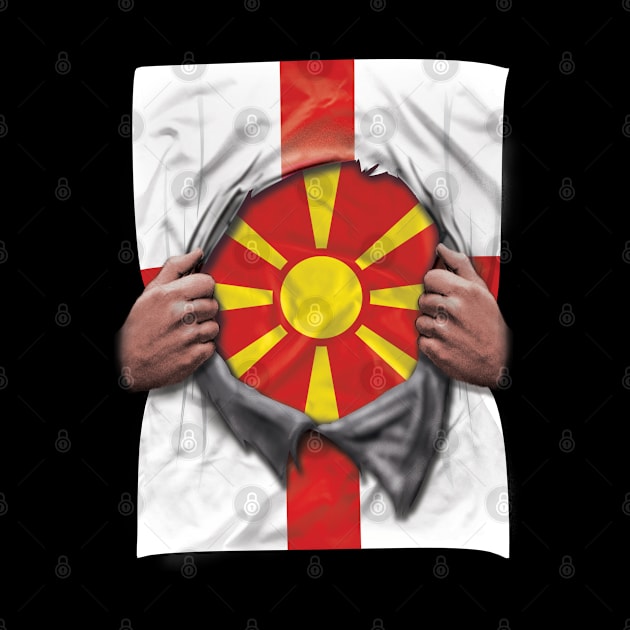 Macedonia Flag English Flag Ripped - Gift for Macedonian From Macedonia by Country Flags