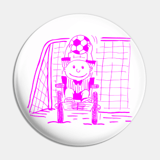 WHEELCHAIR SOCCER GOALIE PINK Pin