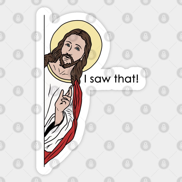 Jesus Meme Sticker Jesus is Watching Funny Stickers Jesus Joke Laptop Vinyl  Sticker Decal 