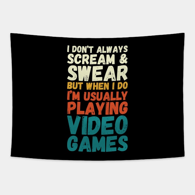 Funny Gamers Gift for Gaming Geek Tapestry by DragonTees