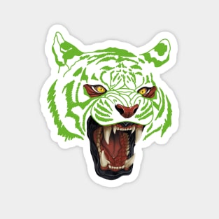 Green exotic tiger Magnet