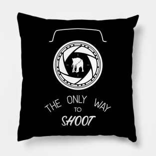 Anti-poaching Elephant for Wildlife Photographers White on Black Pillow