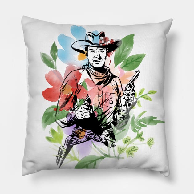 Cowboy and Bouquet Pillow by RK Holliday Store