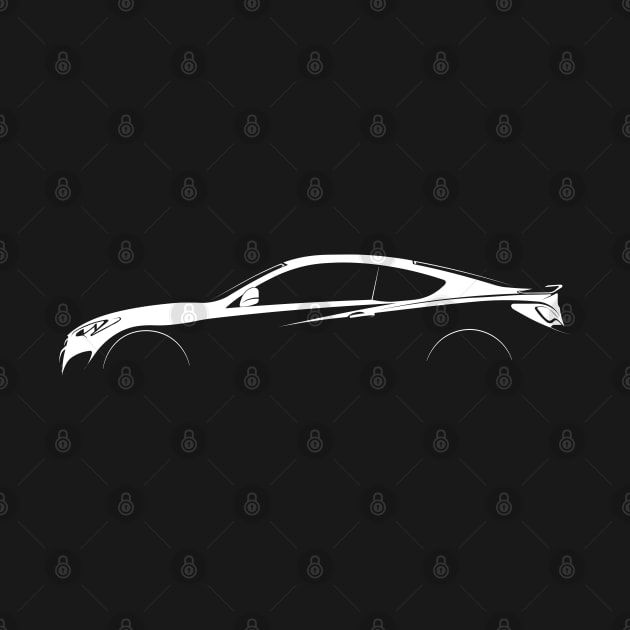Hyundai Genesis Coupe Silhouette by Car-Silhouettes