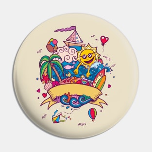 Summer Doodle Pin