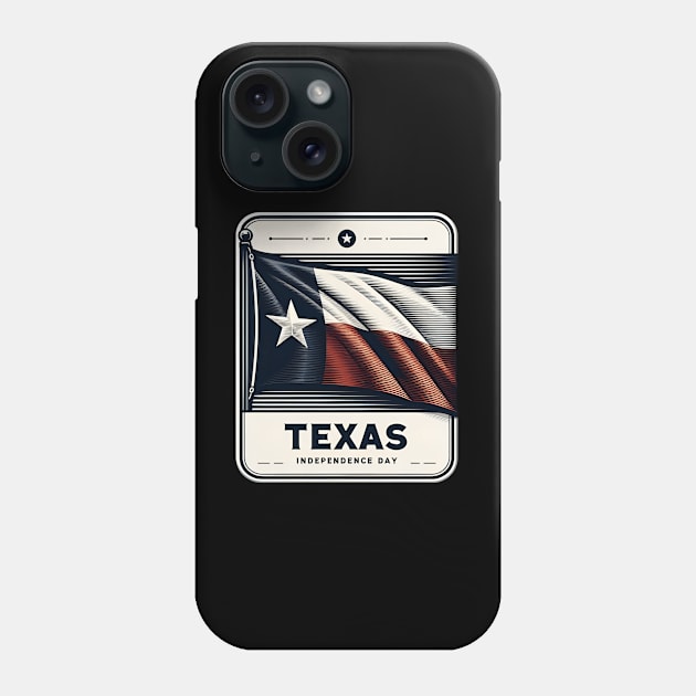 LoneStar Minimalist: Trendy Texas Independence day Phone Case by CreationArt8