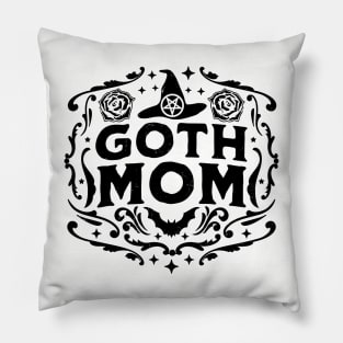 Goth Mom Halloween Mothers Day Witchcraft Retro Vintage Pillow
