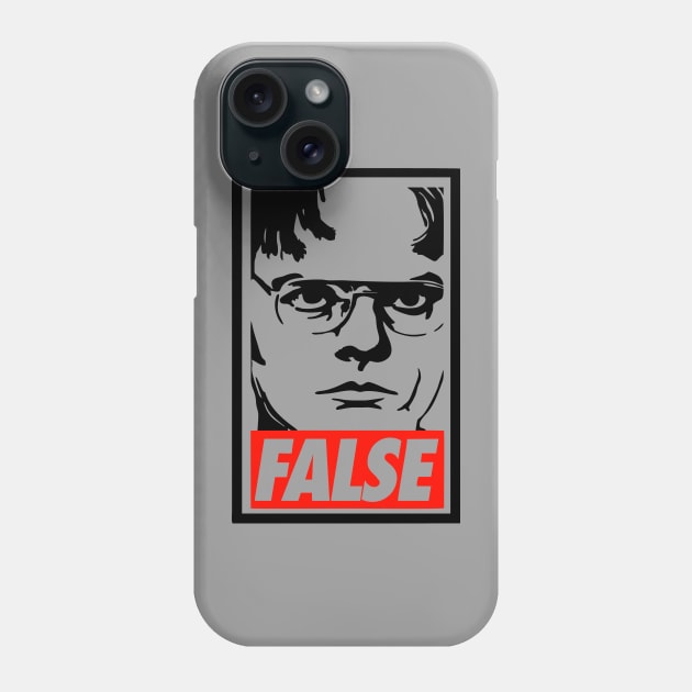 Dwight Schrute False Phone Case by The Sarah Gibs