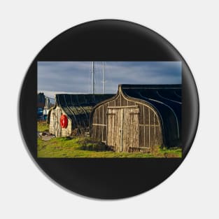 Holy Island Boat Sheds Lindisfarne Pin