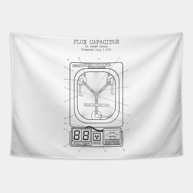 FLUX CAPACITOR Tapestry by Dennson Creative