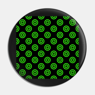 Neon Green Concentric Circles Pin