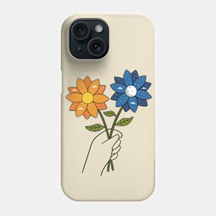 Flowers day and night Phone Case