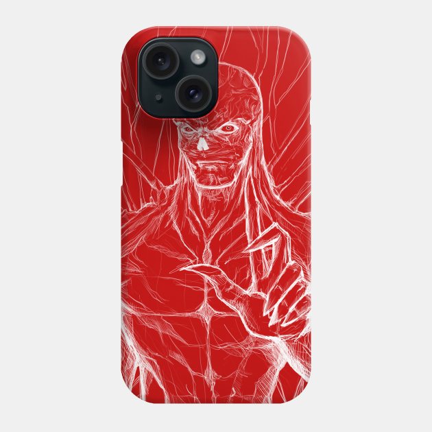 vecna the stranger monster in upside down ecopop art Phone Case by jorge_lebeau