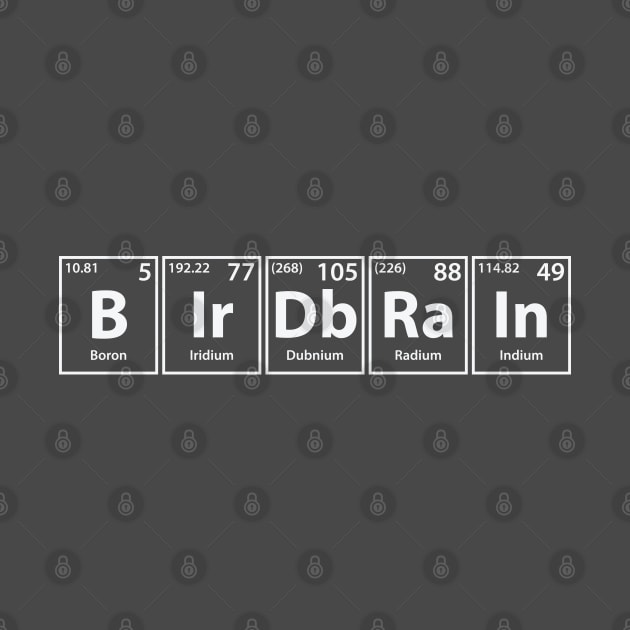 Birdbrain (B-Ir-Db-Ra-In) Periodic Elements Spelling by cerebrands