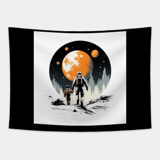 astronaut and child Tapestry