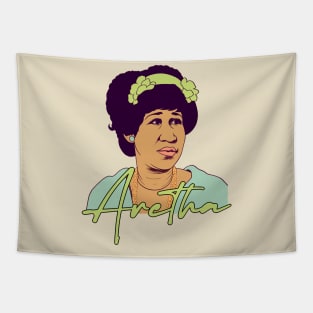 Aretha Franklin - Retro Soul Fan Design Tapestry