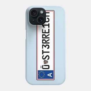 Austria car license plate Phone Case