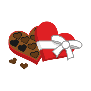 Heart Chocolate Gift Box - Valentine's Day T-Shirt