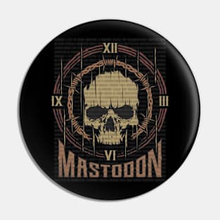 Mastodon Vintage Skull Pin