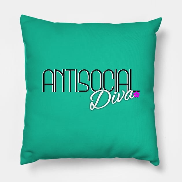 Antisocial Diva Pillow by BSquared