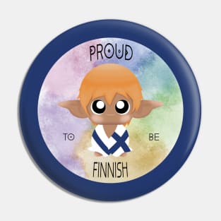 Proud to be Finnish (Sleepy Forest Creatures) Pin