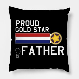 Proud Gold Star Military Father Pillow