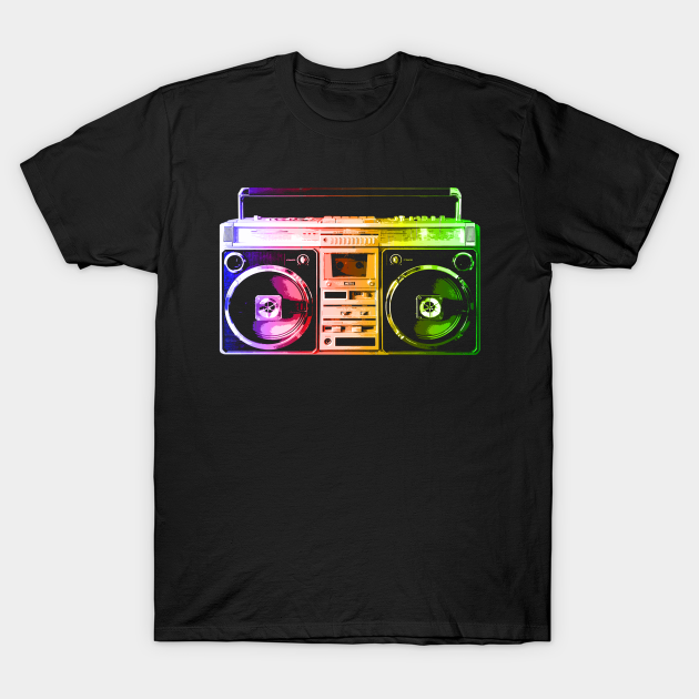 Rainbow Boombox - Boombox - T-Shirt | TeePublic