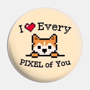I love You / Inspirational quote / Akita puppy Pin