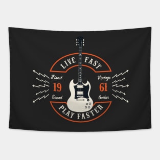 Live Fast Play Faster - SG Guitar Tapestry