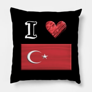 I love Flag from Türkei Pillow