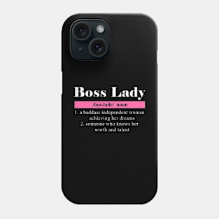 Boss Lady Meaning Dictionary Style Phone Case