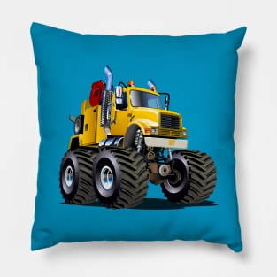 Cartoon Monster Tow Truck Pillow