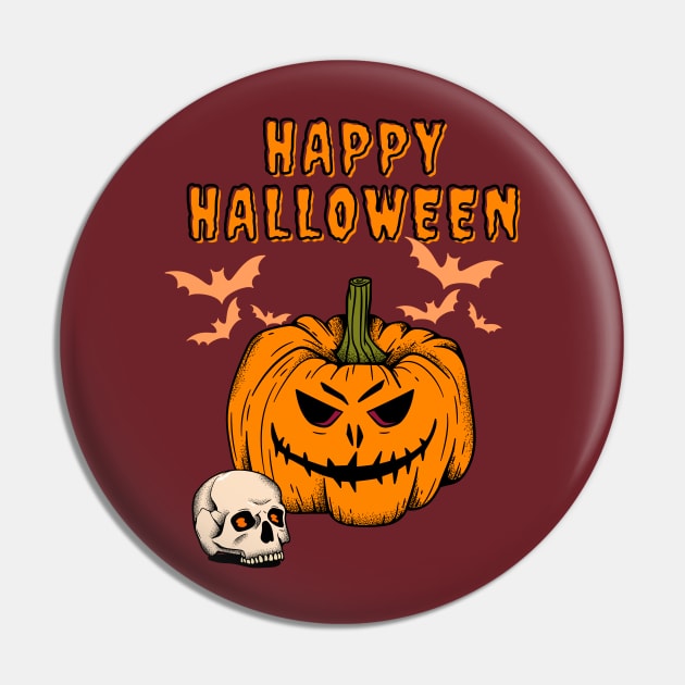 Happy Halloween Pumpkin Pin by NICHE&NICHE