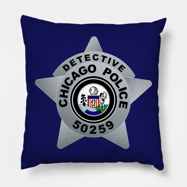 CHICAGO P.D. BADGE - 50259 - DETECTIVE - ANTONIO DAWSON - JON SEDA Pillow by emilybraz7