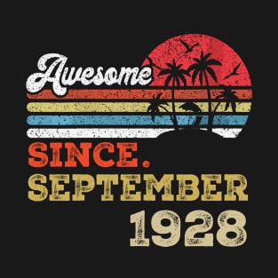 Awesome Since September 1928 Limited Edition, 95th Birthday Gift 95 years of Being Awesome T-Shirt