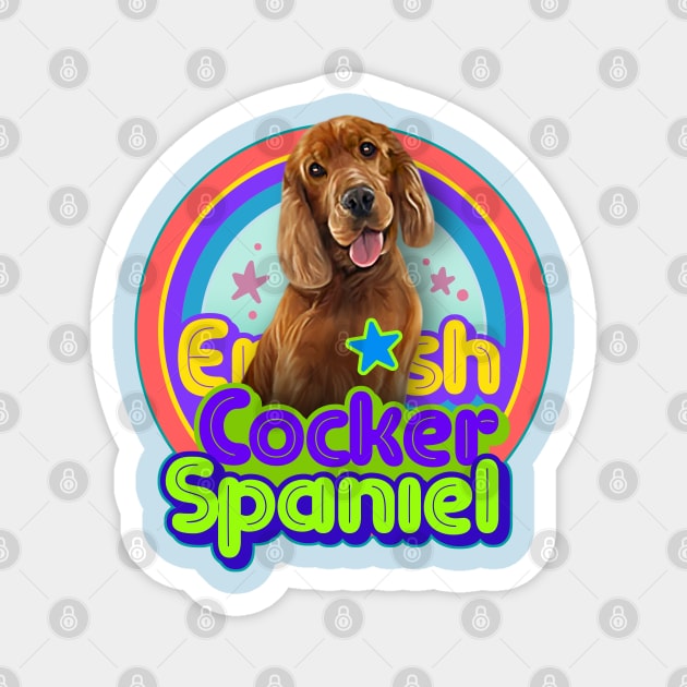 English Cocker Spaniel dog gift Magnet by Puppy & cute