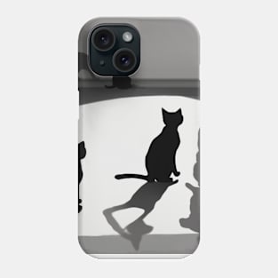 Kittens Shadow Silhouette Anime Style Collection No. 42 Phone Case