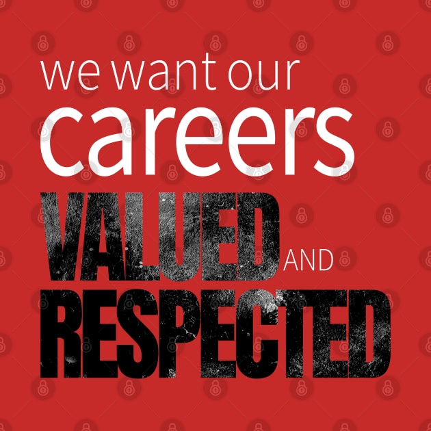 We want Our careers valued and respected by lisalizarb