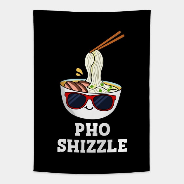 Pho Shizzle Cute Noodle Pun Tapestry by punnybone