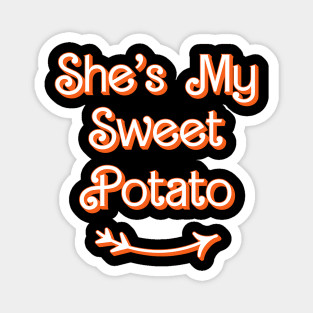 Thanksgiving Matching Couple She's My Sweet Potato I Yam Set Magnet