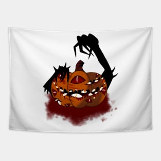 scary pumpkin Tapestry